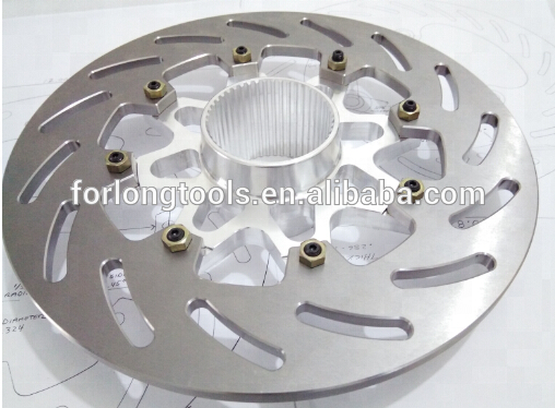 Car Model Car Brake Discs 12.00" Titanium Sprint Rotor with 8 x 7" Bolt Circle and Slotted Design in Titanium Finish