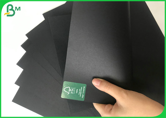 Recycled Pulp Black Craft Cardboard 110gsm To 350gsm Wrapping Paper Sheets