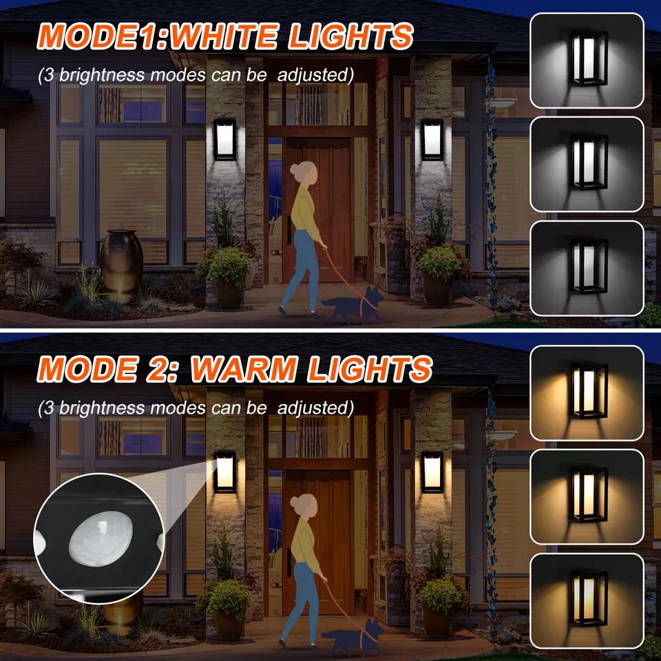 Outdoor Solar LED Wall Light IP65 Waterproof Solar Garden Light For Fence Lawn Pathway