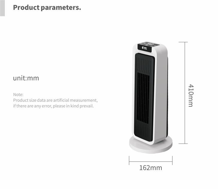 3 Speed Levels Desktop Heater Fan IP44 Waterproof Compact Fan Heater