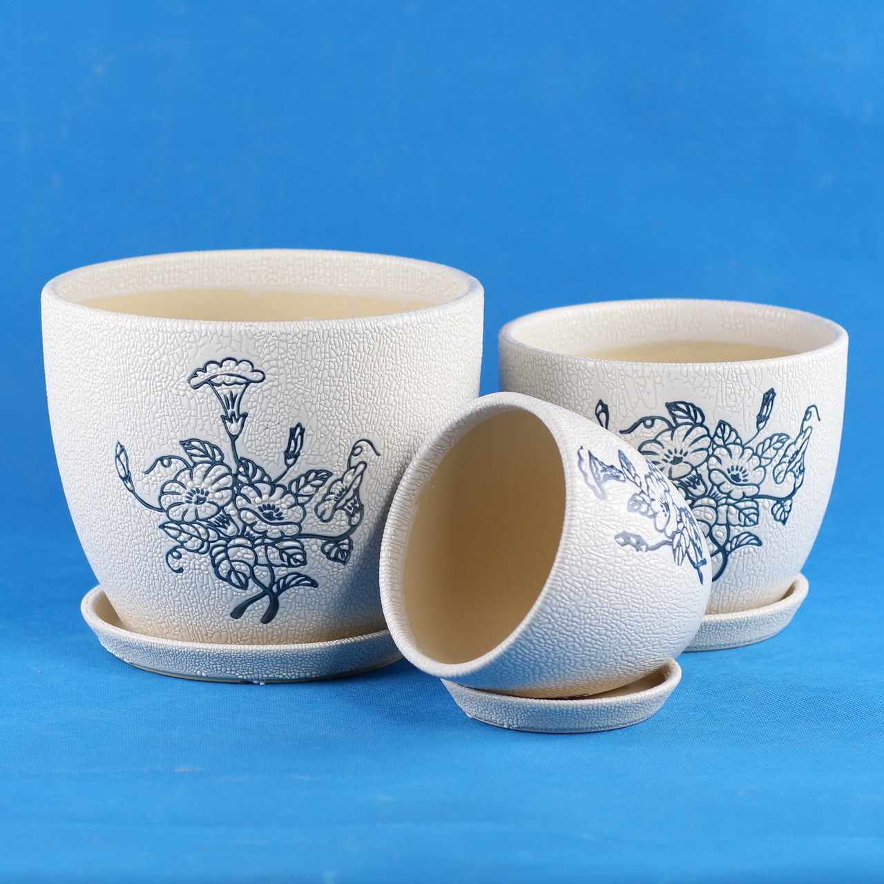 Durable And Versatile Ceramic Pots Glossy Finish For Living Room