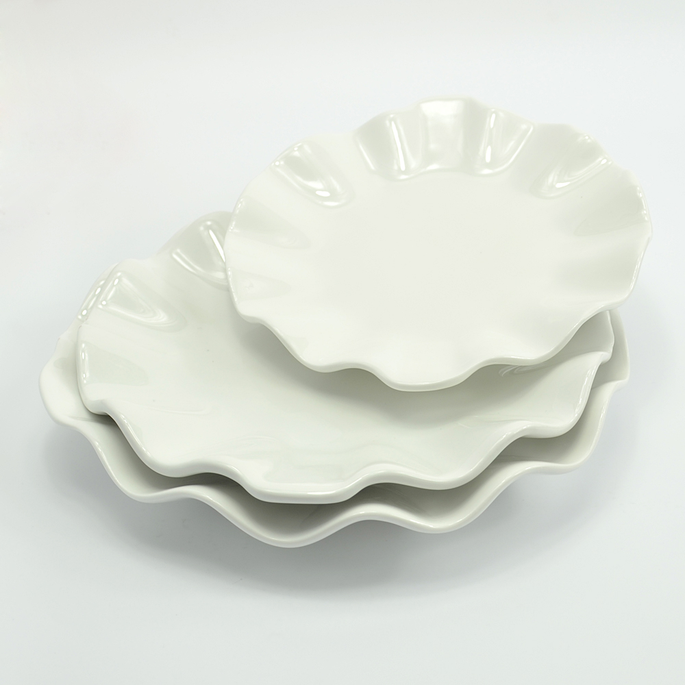 Flower Shaped Ceramic Plates Porcelain Dinner Set Ceramic Serving Dishes