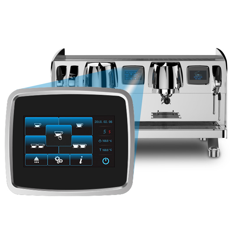 SS 2 Group Espresso Machine 10.5L S.S boiler With Rotation Pump