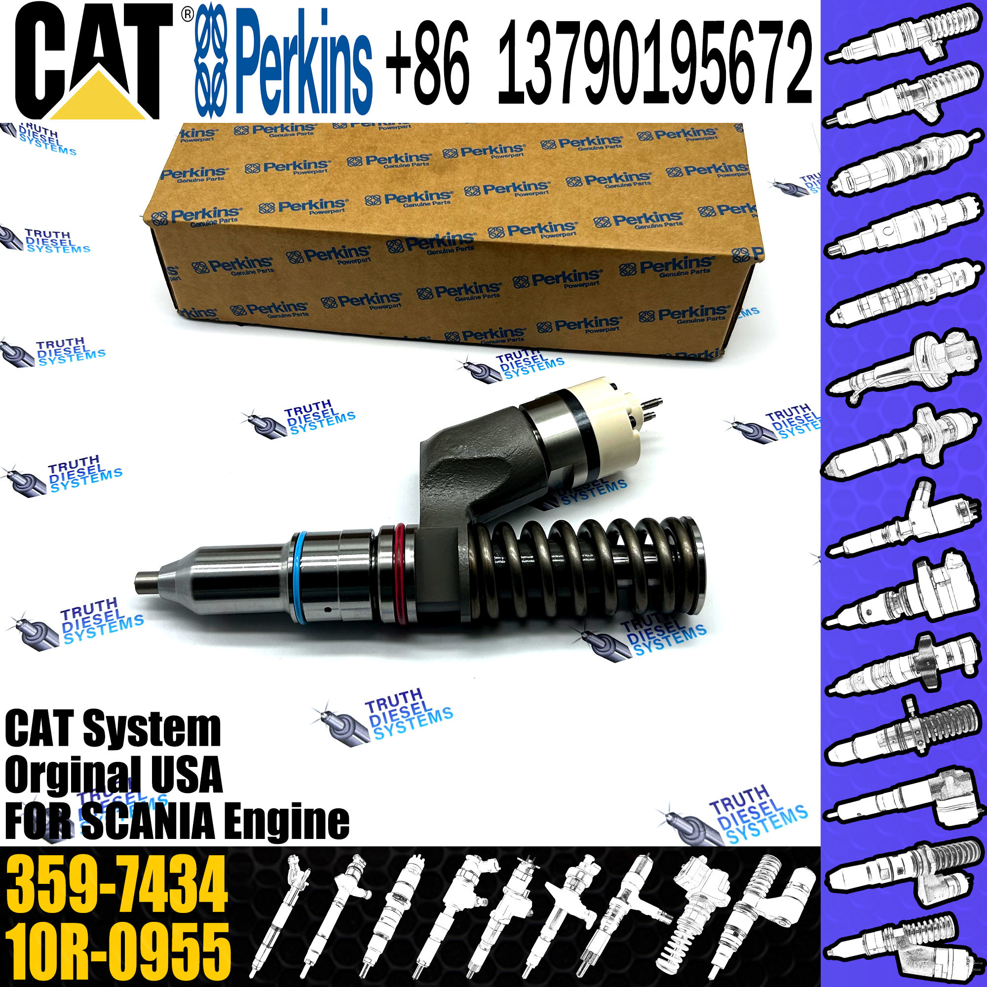 Fuel Injector 253-0618 10R-2772 249-0713 359-7434 374-0750 for Caterpillar CAT Diesel Engine