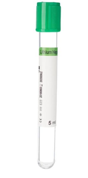 Disposable Blood Collection Tube Lithium Heparin Tube Sodium Heparin Tube Green