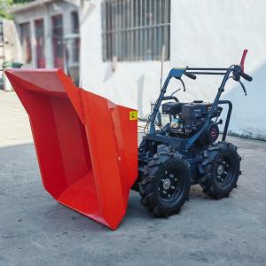 China Hand Pull Rope Recoil Start Mini Dumper Truck with Petrol Engine Power and 125L Bucket on sale