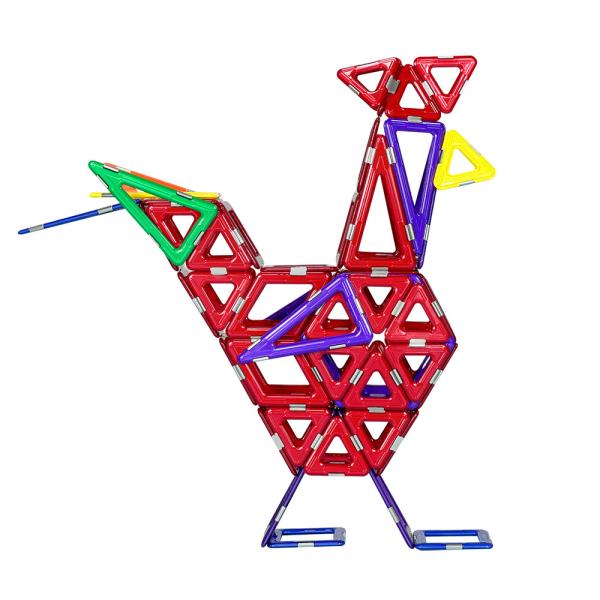 Colorful Rooster Animal Magnetic Tiles Magnetic Blocks Toys For Powerful