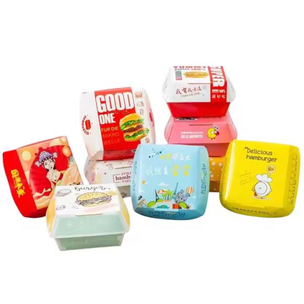 Customized Disposable Packaging Box For Fried Chicken Hamburgers French Fries