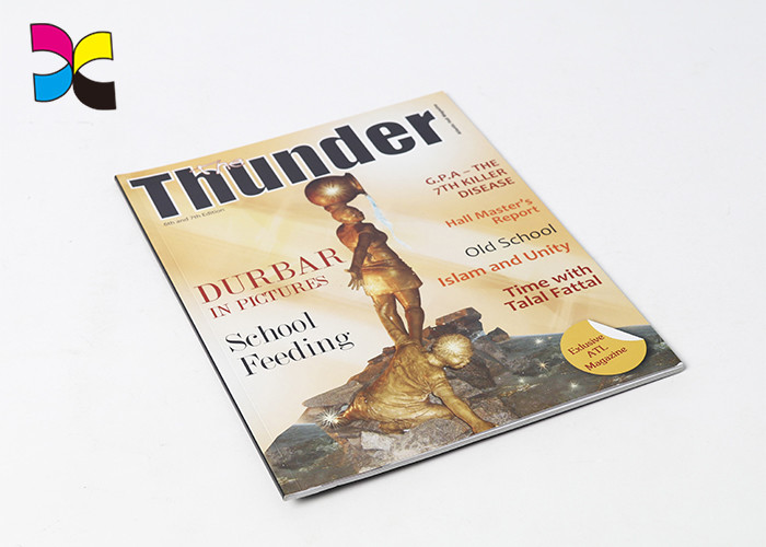 Business Custom Magazine Printing Glue Binding Book With Coated Paper 128gsm