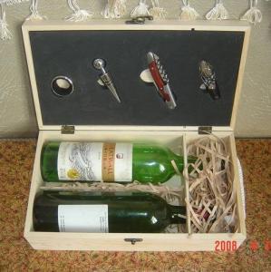  wooden wine box sets with wine accessories, wine opener,etc. Manufactures
