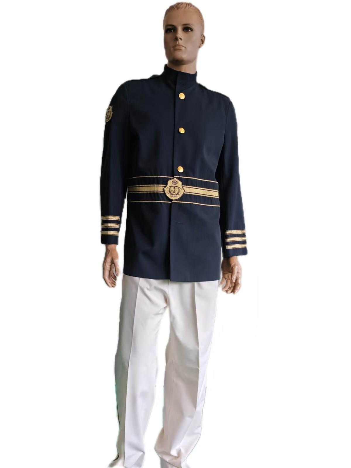 Monochrome Elegance Suit Set - 60% Polyester/40% Viscose Contrast