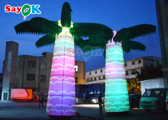 190t Oxford Cloth Inflatable Stage Decoration Artificial Airblowing Coconut Palm Tree