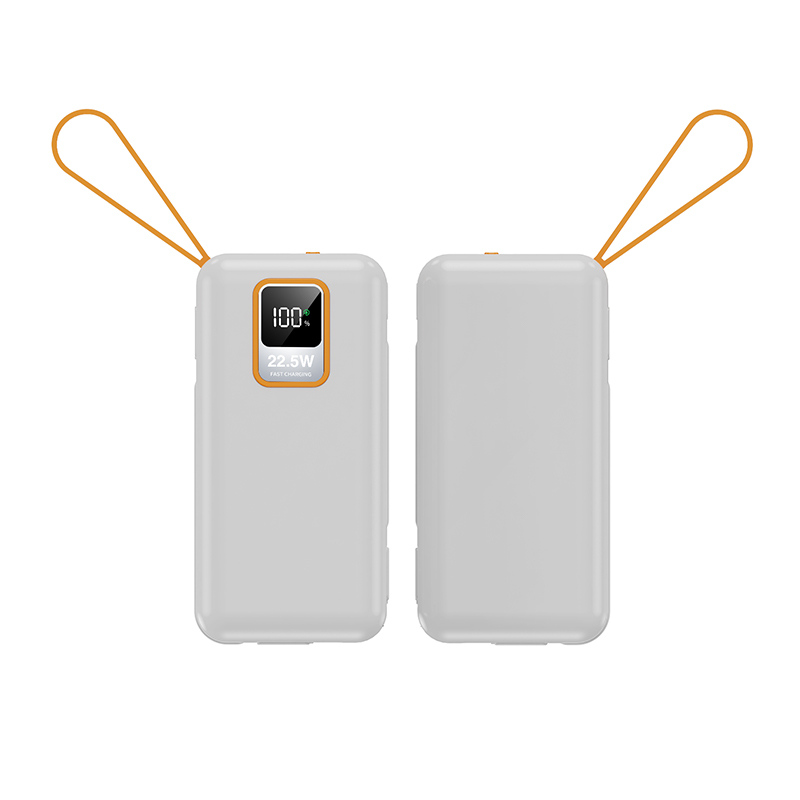 Outdoor 10000mAh TC Port Mini 22.5W Fast Charging Power Bank with Cable and Real Capacity