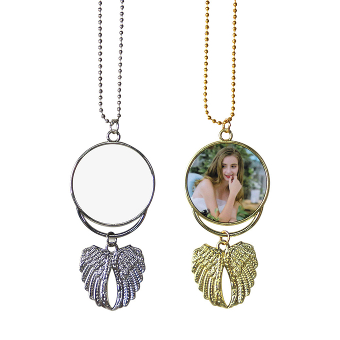 Blank Sublimation Angel Wings Car Ornament For Car Decorations