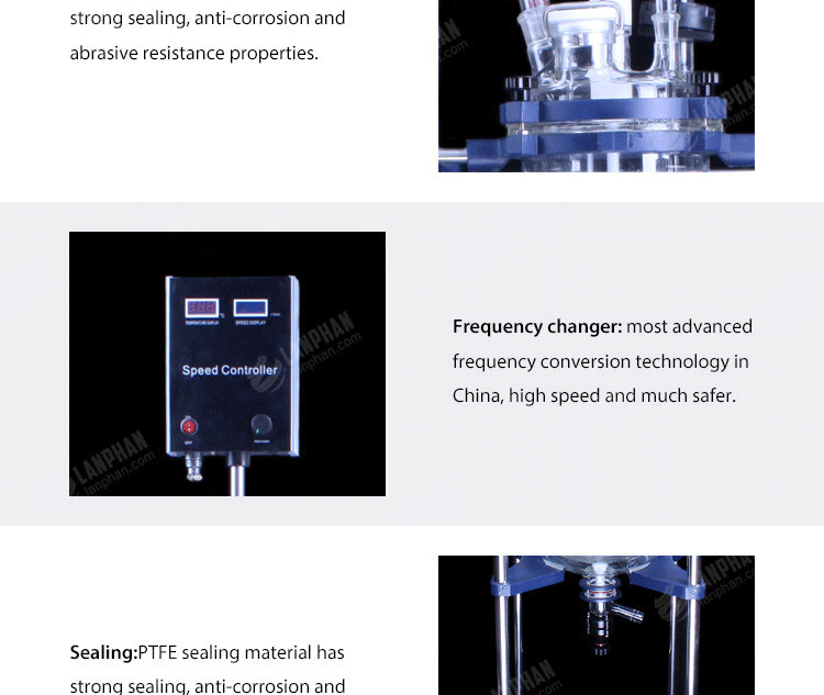 30L Borosilicate Stirring Glass Jacketed Lab Reactors