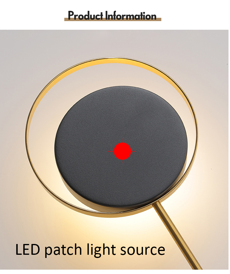 Modern minimalist wall light Home Bedroom swing arm lamp Adjustable Black loft round wall light(WH-OR-258)