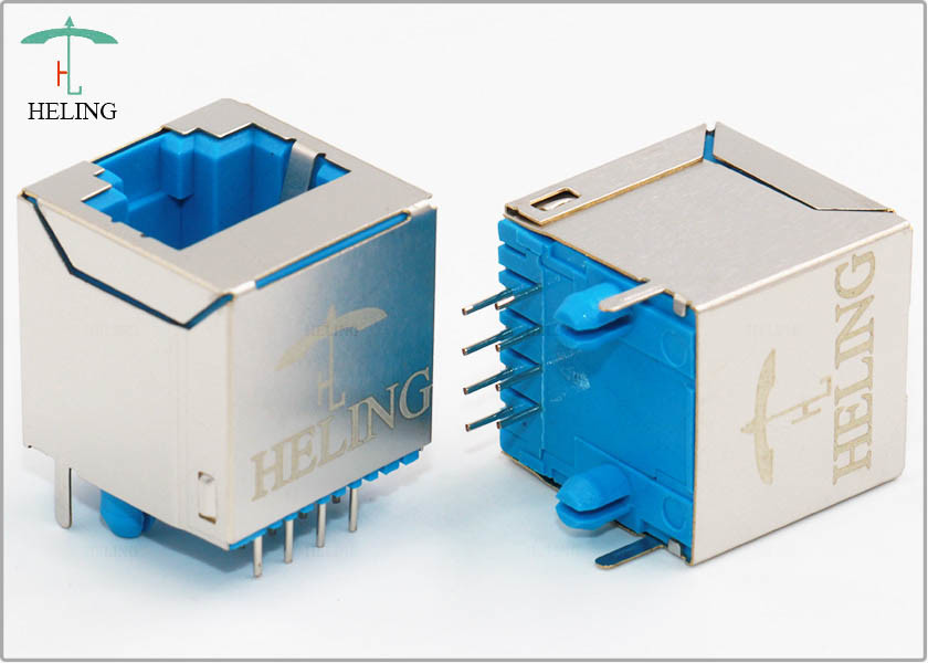 8P8C Vertical 180 Degree 21 Modular Jack RJ45 180 Degree