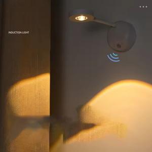 Three Color Adjustable Led Motion Sensor Spotlight Remote Control