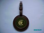 PVC leather round Personalised Bag Tags in polybag
