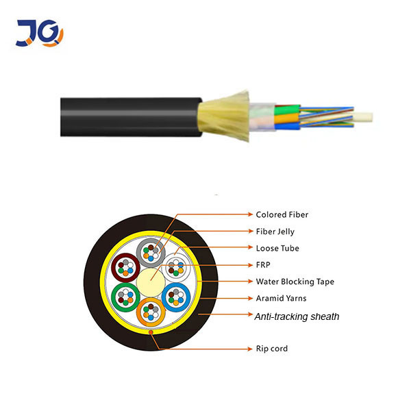 12 24 48 Core ADSS Fiber G652D Aerial Self-Supported Optical Cable