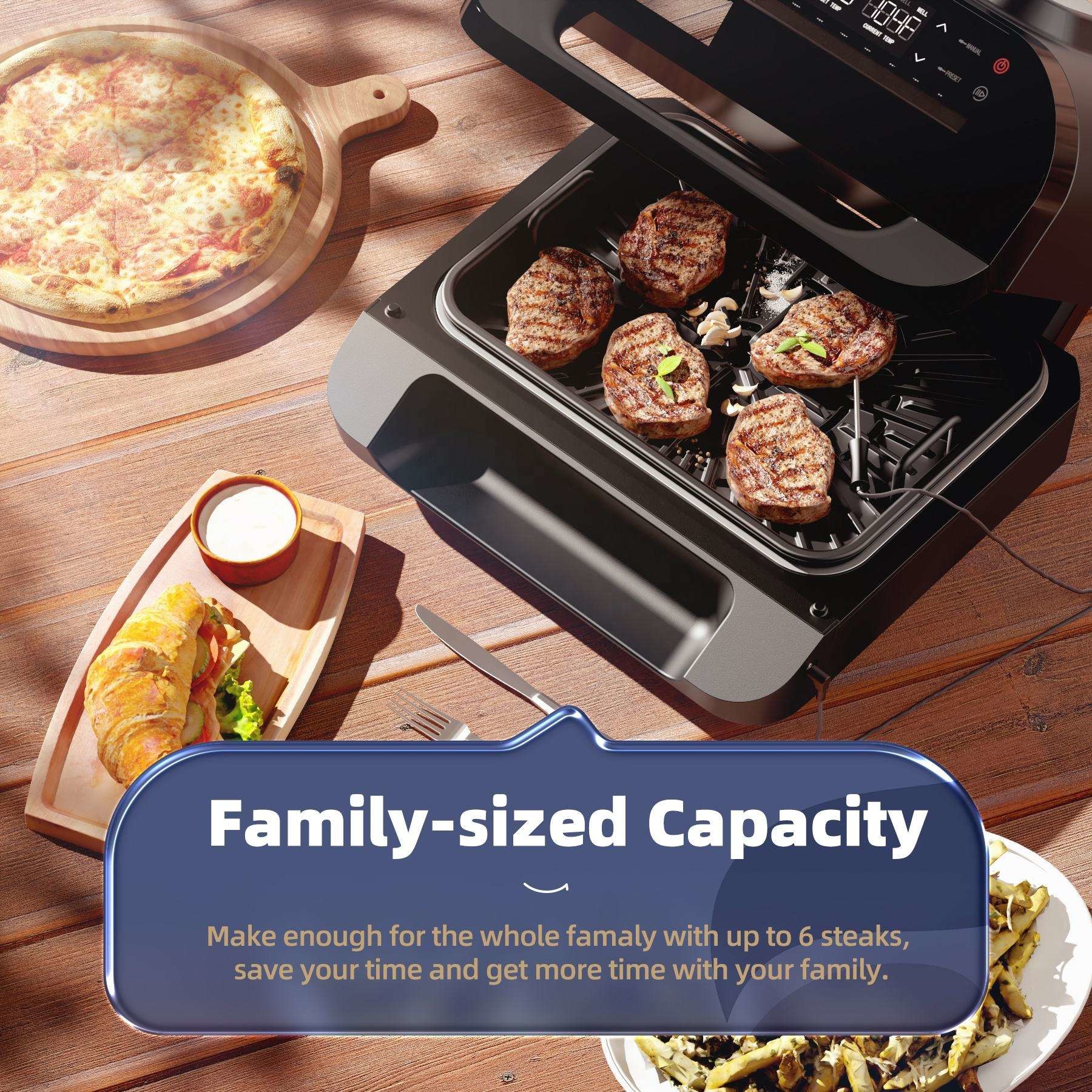 Home Smart 10l 7 In 1 Oil Free Fryer Observation Window Power Xl Air Flyer Fryer Grill