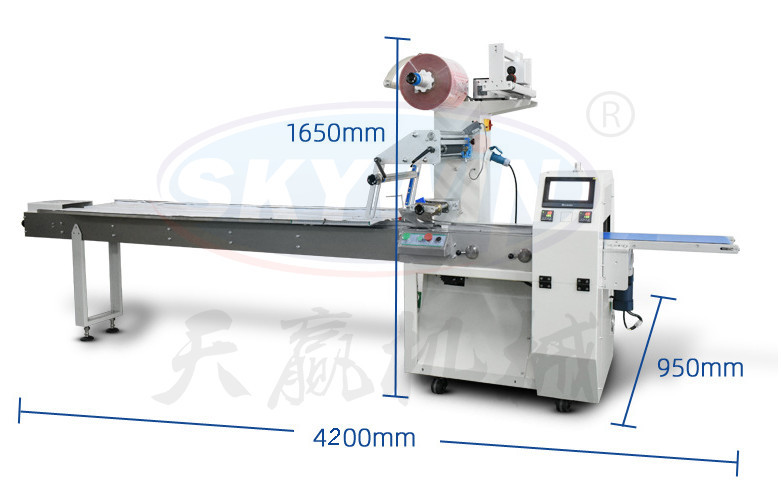 Multi Function 3 Servo Flow Pack Packaging Machine For Noodle / Daily Necessities