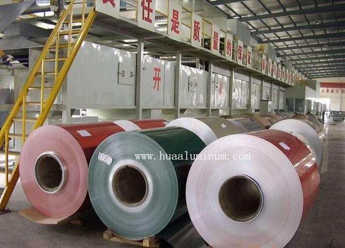 RoHS Red 1300mm Wide Coated Aluminium Coil With Brushed Surface