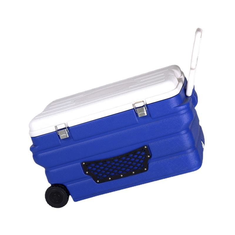 90L Large Capacity Durable Insulation Ice Cooler Box With Wheels Easy Carry