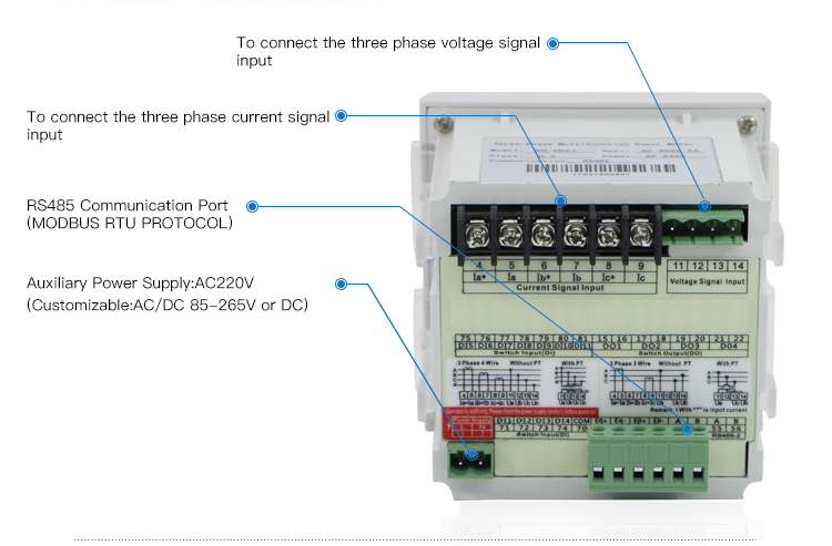 High quality True RMS Digital current voltage frequency amp volt hz multimeters