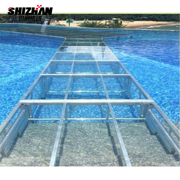 Acrylic Wedding Glass Stage Assembly Fashion Show Catwalk Platform