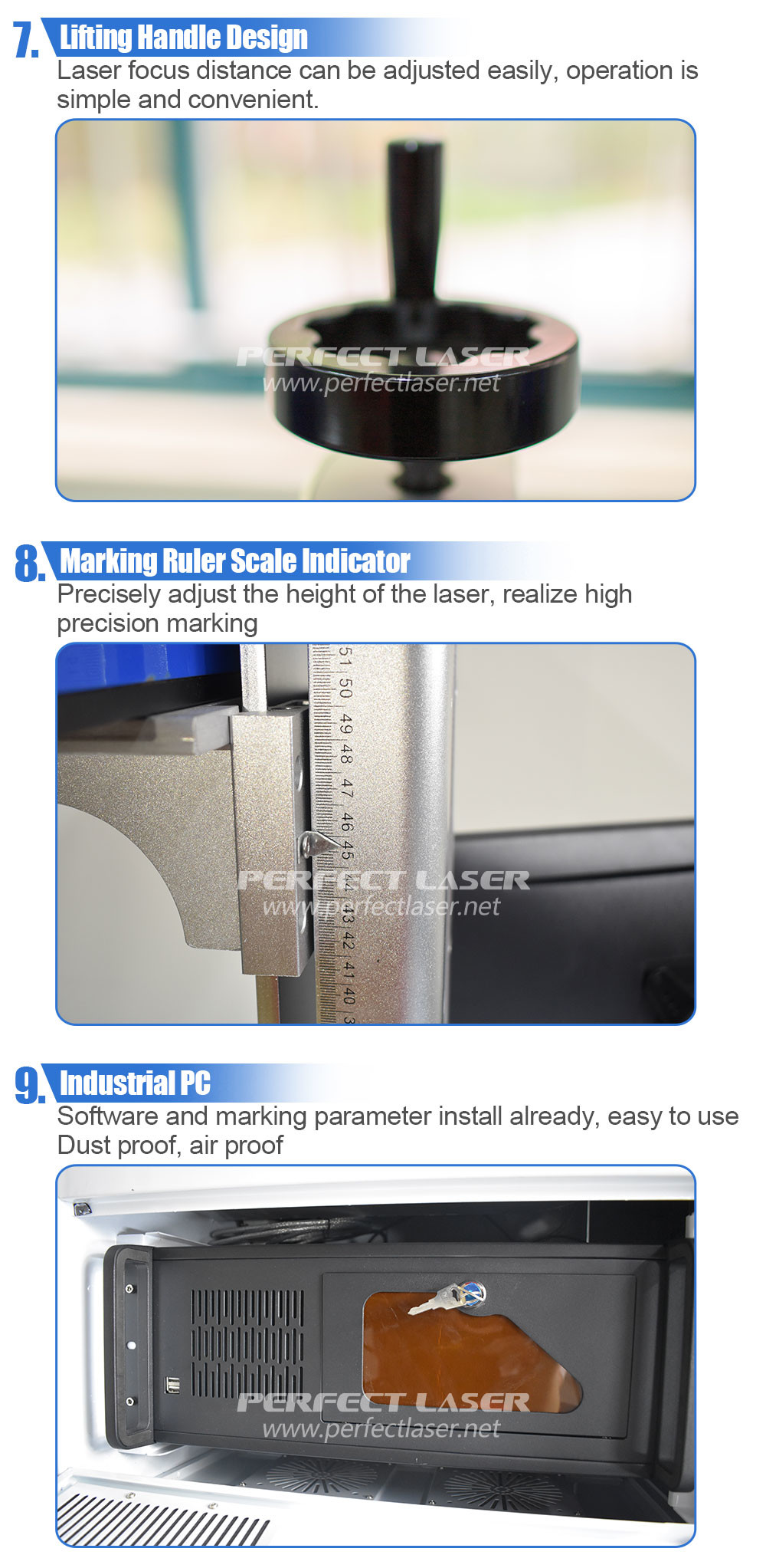 4 - 8 Position Shift Metal Laser Marker , Stainless Steel Laser Engraving Machine