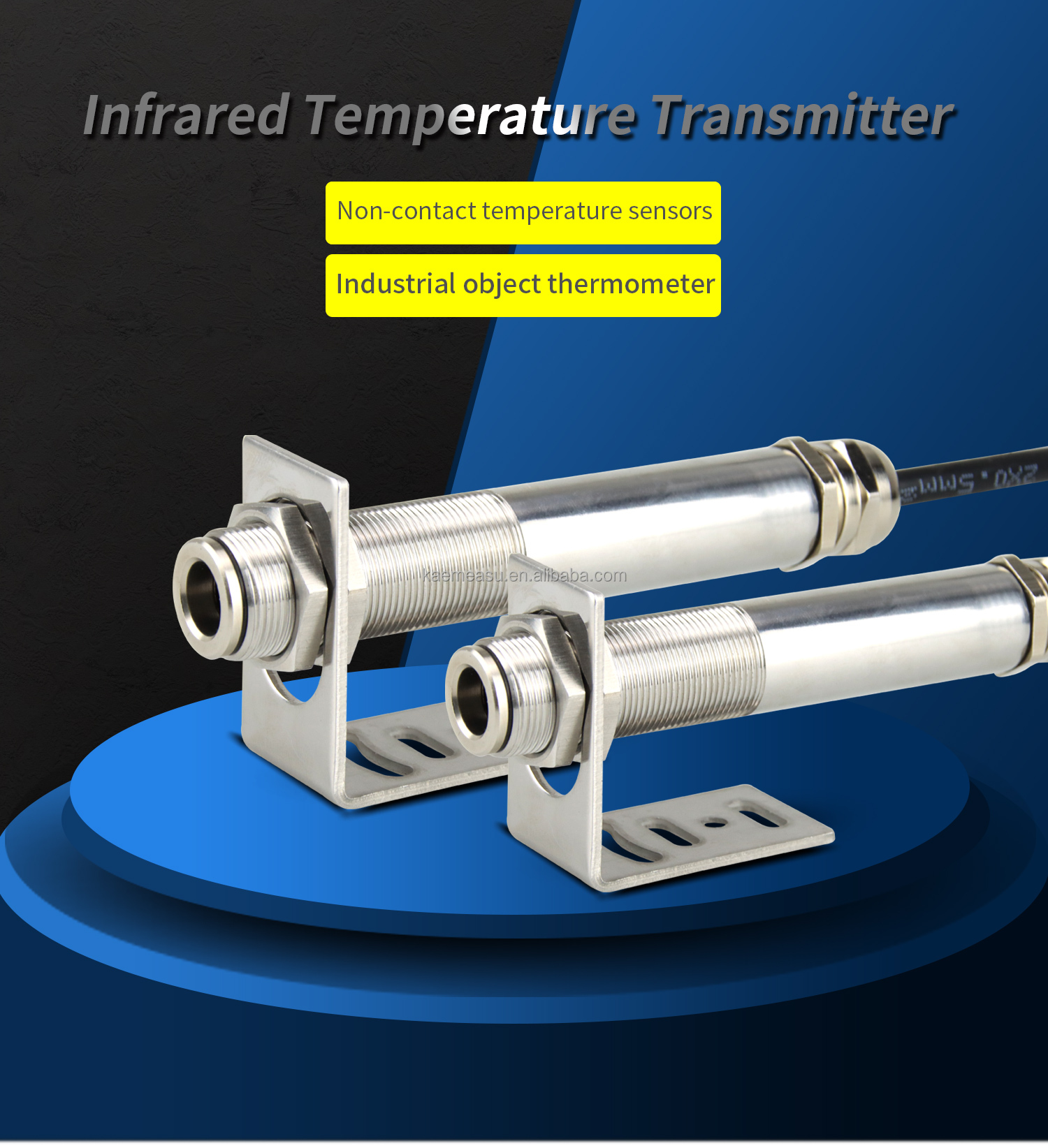 kaemeasu 304 Stainless Steel Infrared Temperature Sensor Non Contact Industrial Temperature Monitoring -20~300℃