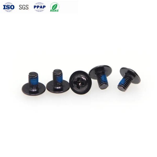 Carbon Steel Electronics Screws Black Zinc Anti Loosening Screw Cross Disc Head