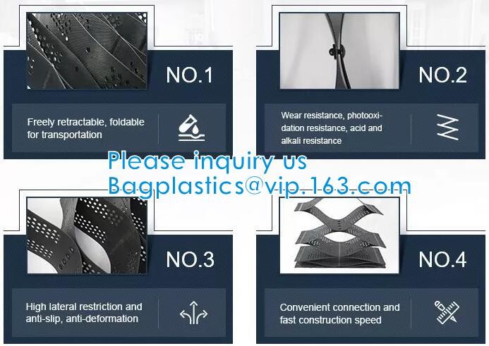 Plastic Hdpe Cellular Textured Gravel Stabilizer Typar Geocell Recycled Plastic Pavers Textured Perforated Driveway