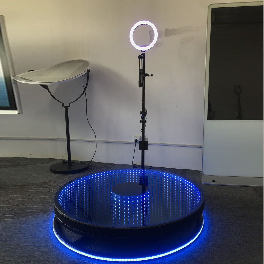 LED Photo Booth 360 Spin Video Slow Motion Free Logo With RGB Light