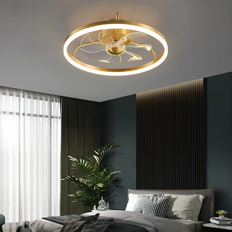Simple Indoor Fan Light Energy Saving Decorative Ceiling Fans With Lights For Living Room