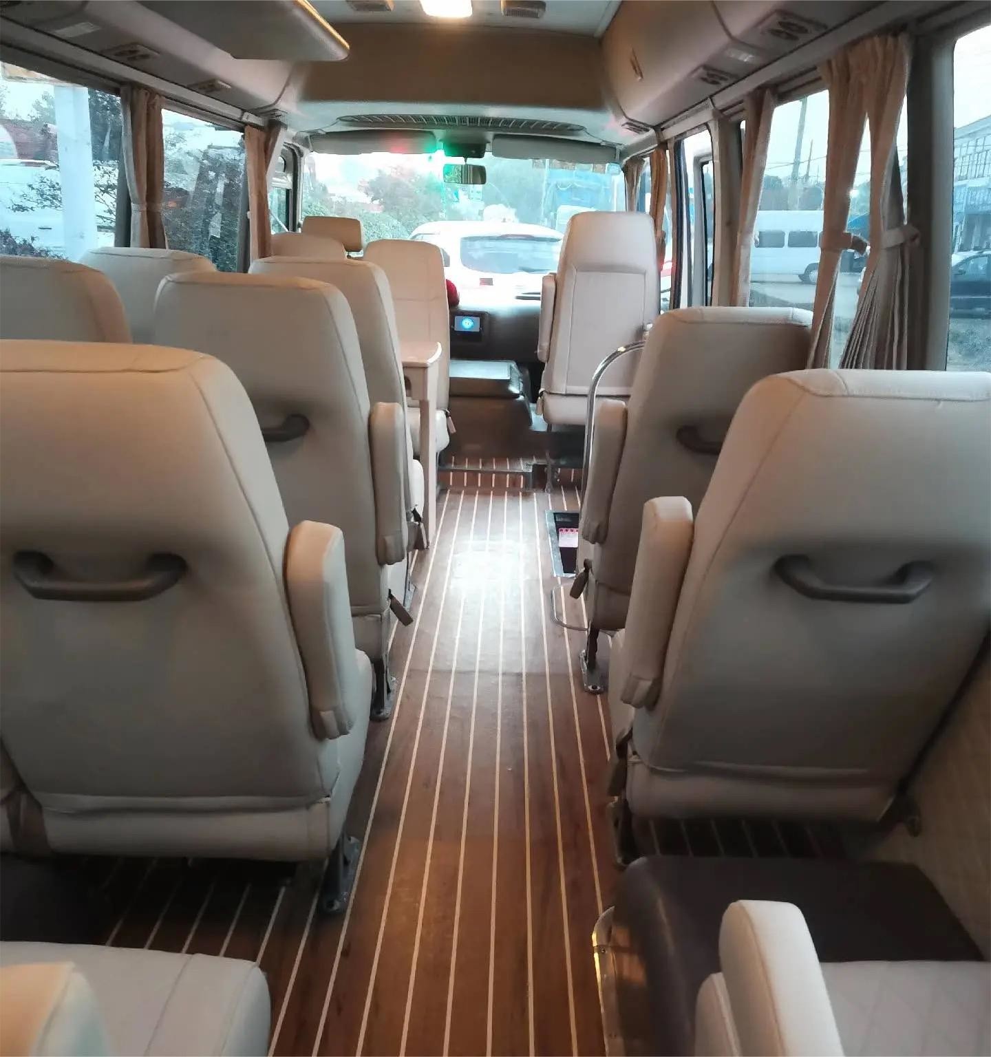 Mechanical Braking System Used Petrol Car 19 20 Seats Toyota Coaster Bus