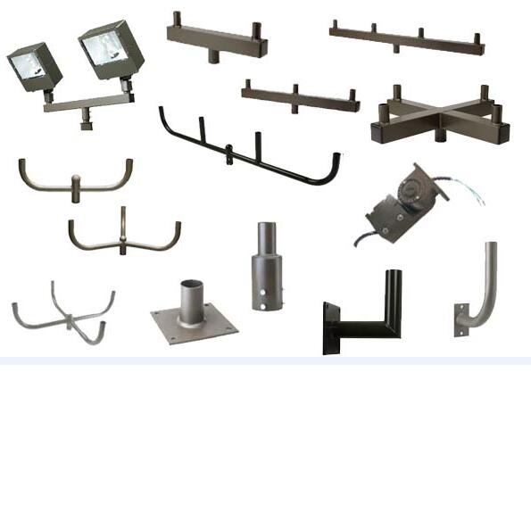 Hot-Dip Galvanized Lamp Post Flag Bracket with Competitive Single-Side Structure Design