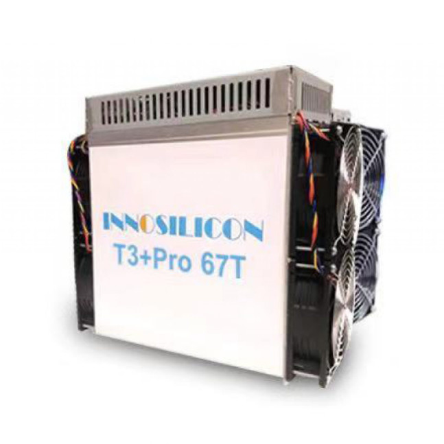 BTC Bitcoin Miner Innosilicon T3+Pro 67t 3400w Sha256 80db Ethernet 13.53kg