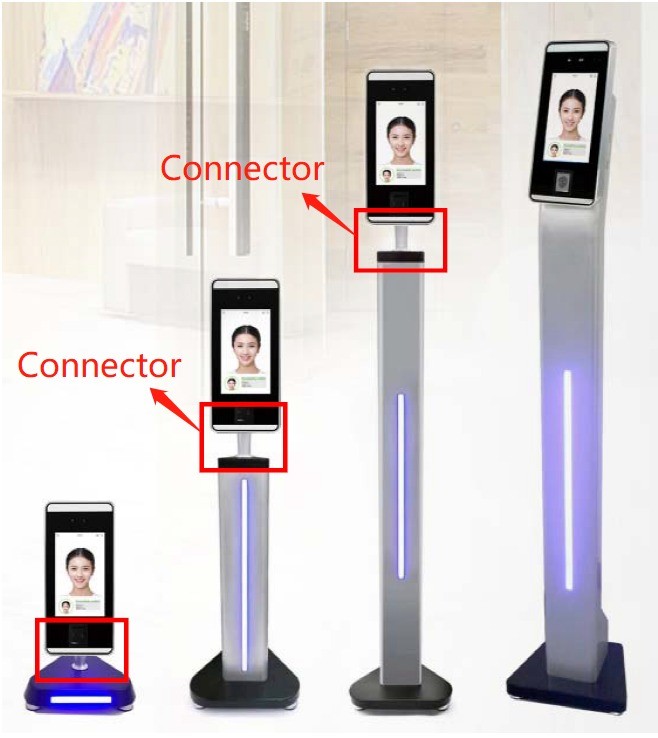 110cm Facial Recognition Temperature Measurement Stand With LED Strip