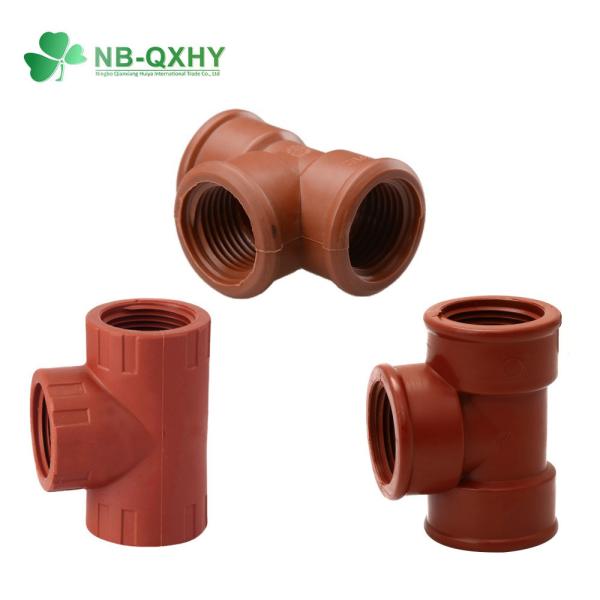 PPH Brown Red Colors Water Plumbing Pipe Fitting for Household Water Customized
