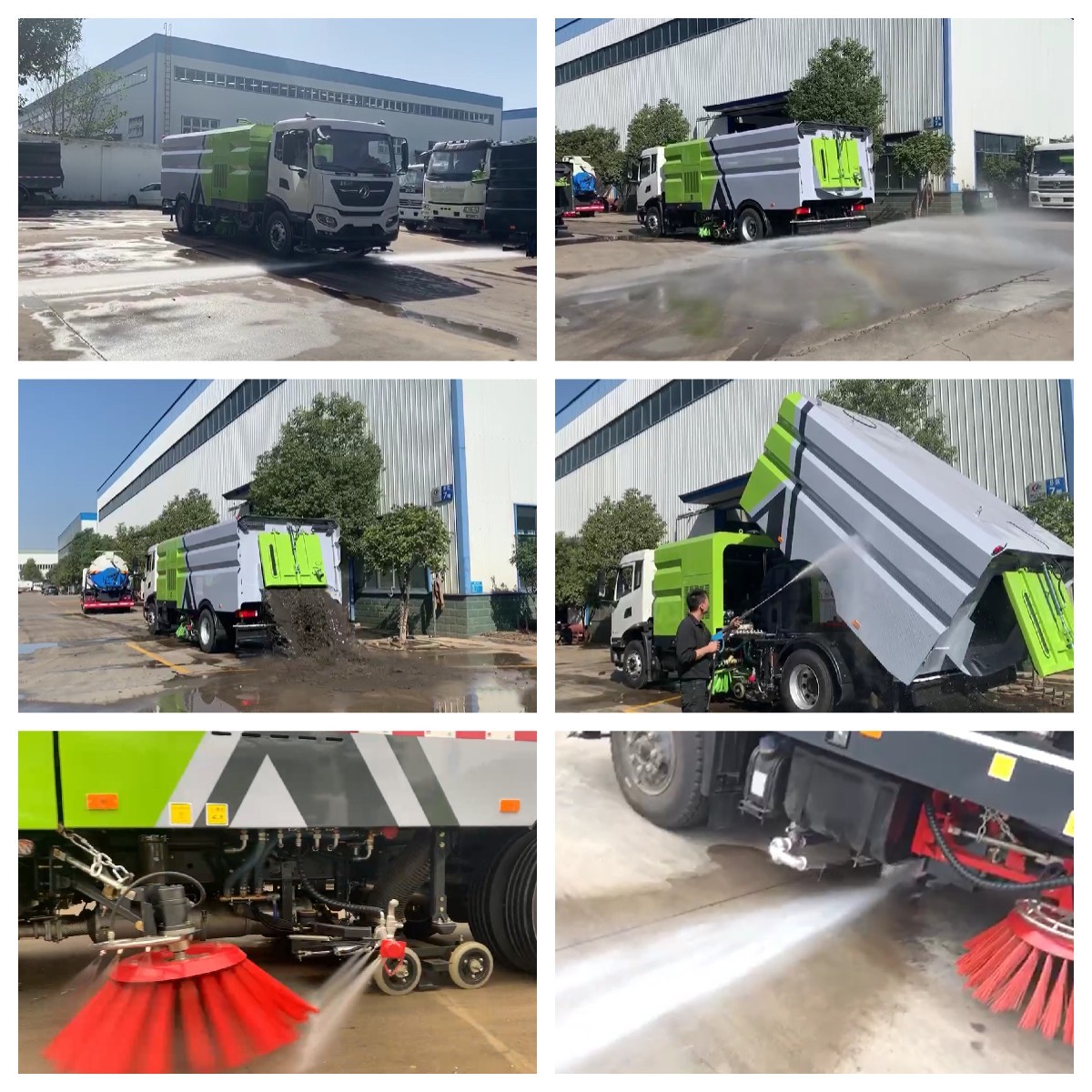 4x2 Driving High Pressure Road Sweeper Truck 3-20km/H Clean Speed