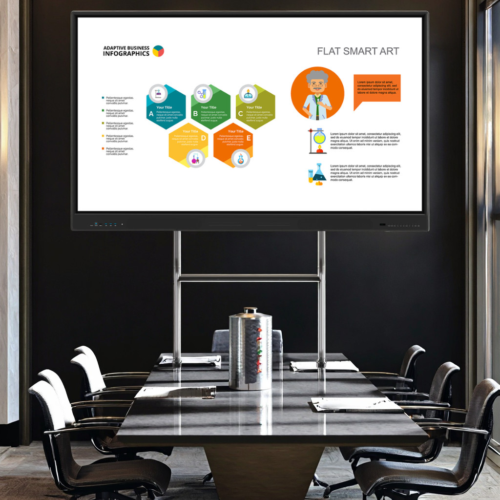 IBoard Factory Interactive Whiteboard Multi-Touch Screen Stylus Support 20 Touch Point Built-In Microphone With Screen Mirroring Interactive