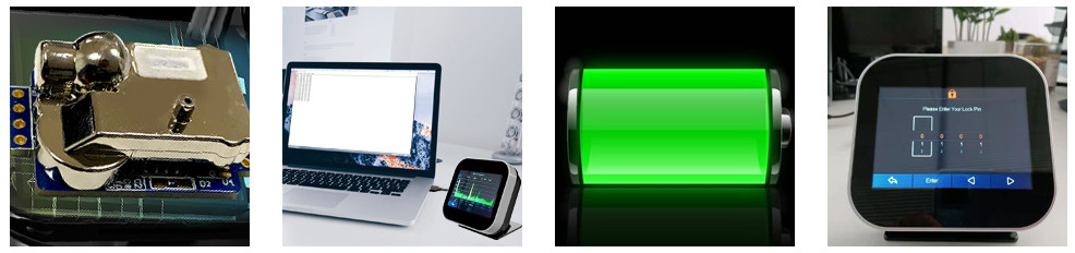 Indoor USB NDIR Co2 Sensor Detector Air Quality Monitor Capacitive Touch Panel