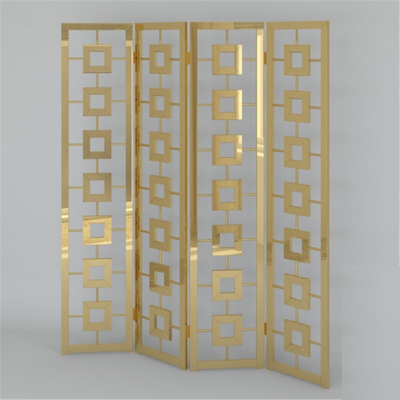 Designed Folding screen room divider stainless steel decorative metal screen