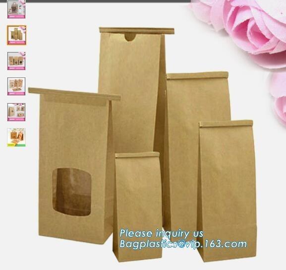 Brown Kraft Paper Bags Recyclable Gift Jewelry Food Bread Candy Packaging
