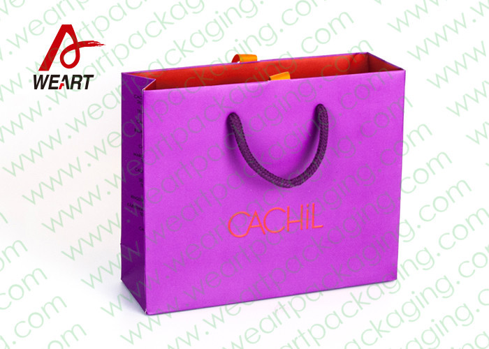 Shirt Shop Black Custom Branded Paper Bags With Logo Matte Lamination Suface