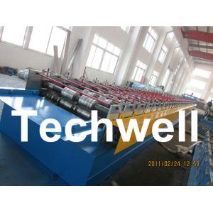  Steel Structure Floor Decking Panel Roll Forming Machine With PLC Control System Manufactures