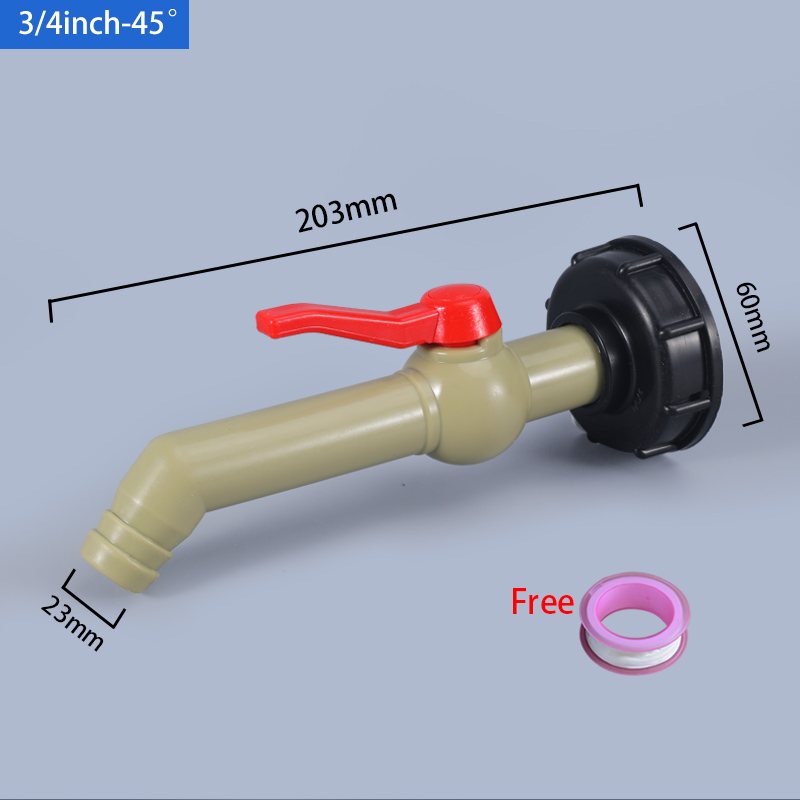 Reducing Water Waste S60x6 Adapter Faucet for IBC Tank Tap Coarse Thread 1/2 3/4 1inch