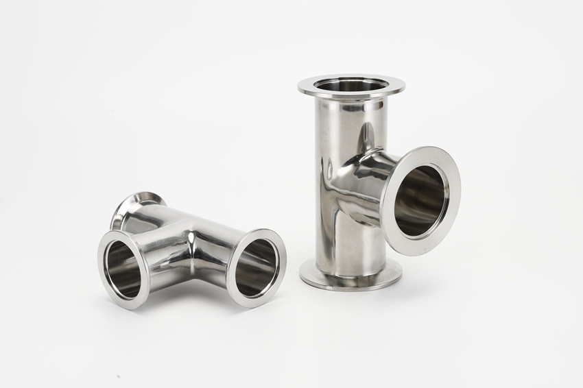 SS304 KF Vacuum Fittings Equal Tee customizable harmless Industrial